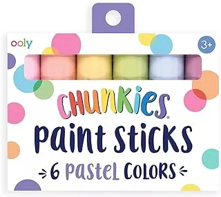 OOLY Chunkies Paint Stick مجموعات ، 6 ألوان باستيل