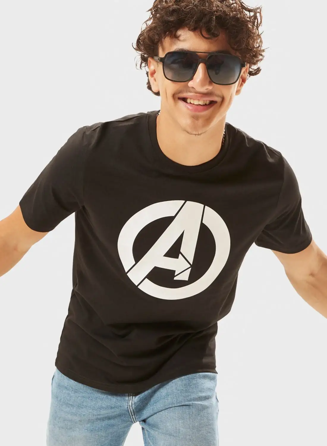 SP Characters Avengers Logo Print T-Shirt