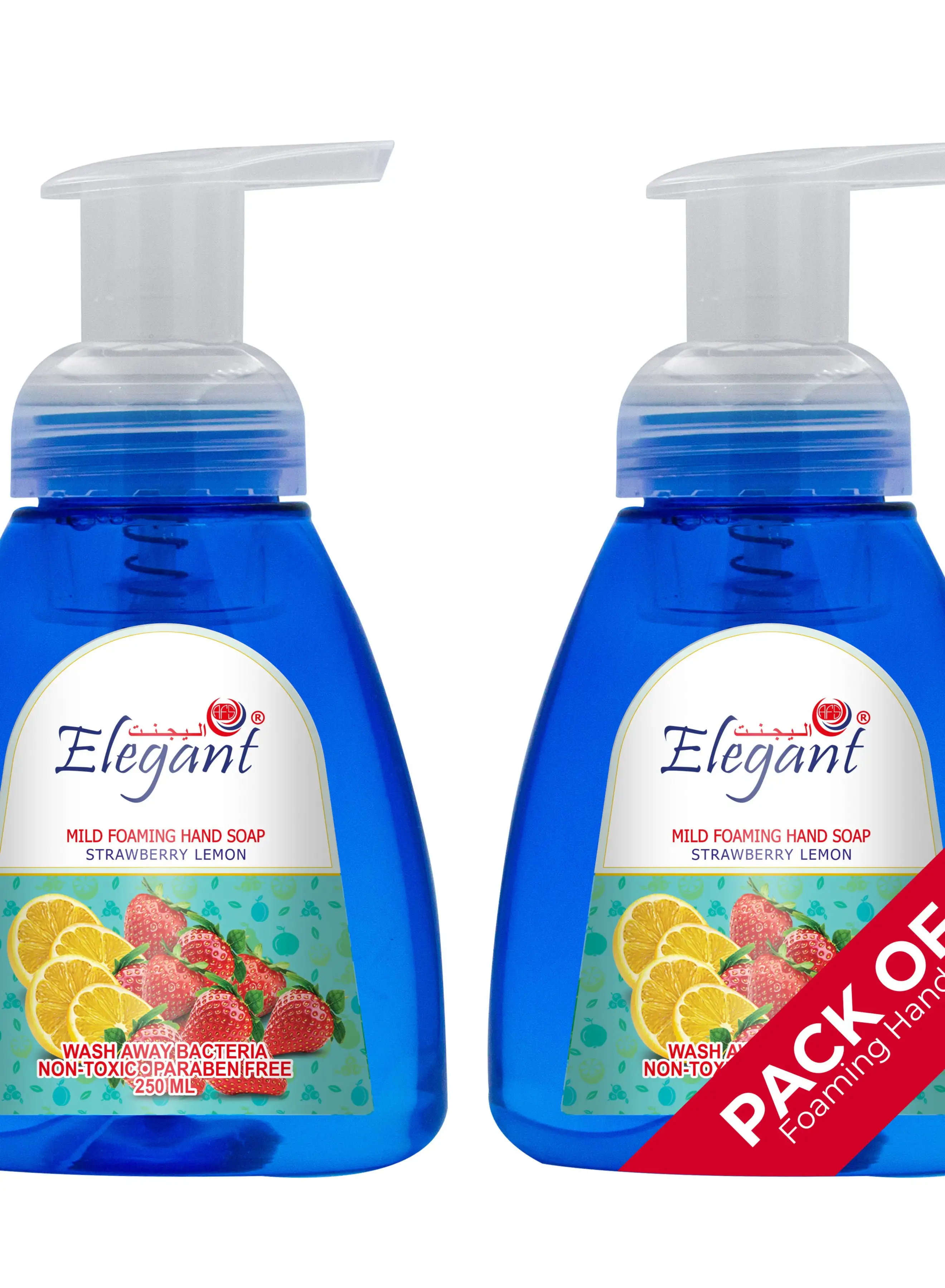 Elegant Strawberry Lemon 250 Ml Foaming Pump Hand Wash Set Of 2