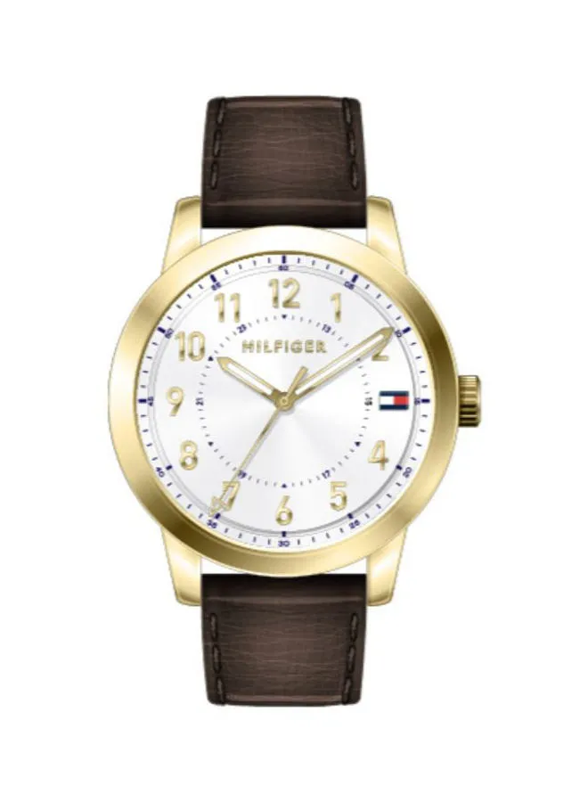 TOMMY HILFIGER Men's Leather Quartz Analog Wrist Watch 1791751