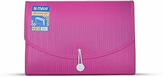 Maxi Expansion File 13 Grids With String Pink, 13 Pockets Expanding Folders, Store your documents and are easy to carry