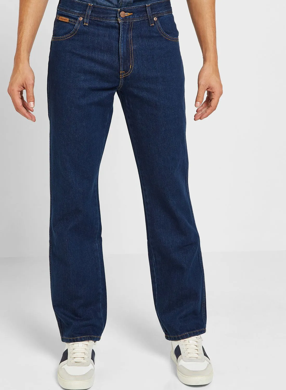 Wrangler Mid Wash Straight Fit Jeans