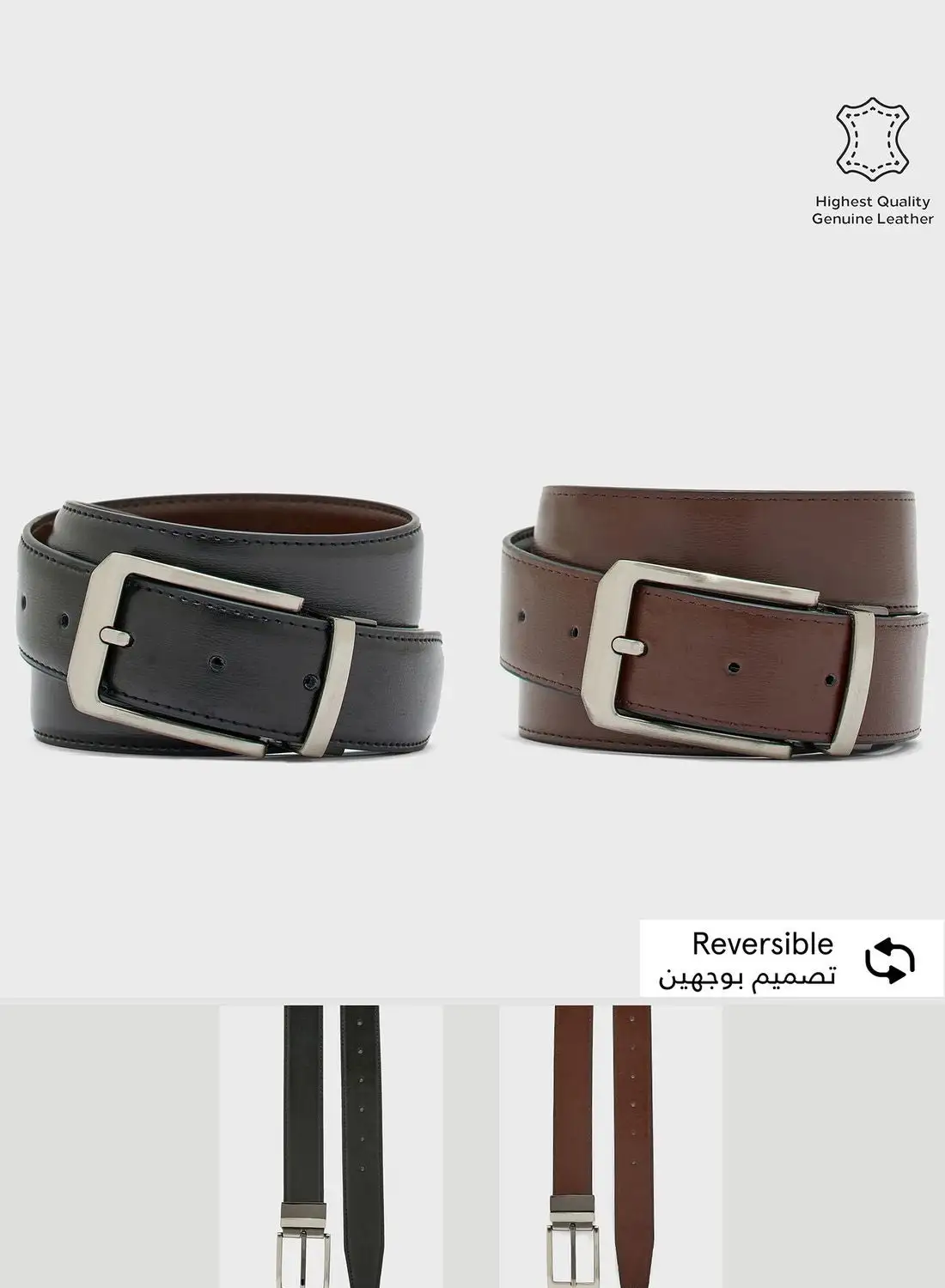 Robert Wood Genuine Leather Formal Belt