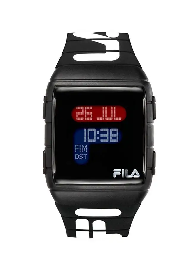 FILA Unisex Digital Rectangle Shape Silicone Wrist Watch 38-105-006 - 36 Mm