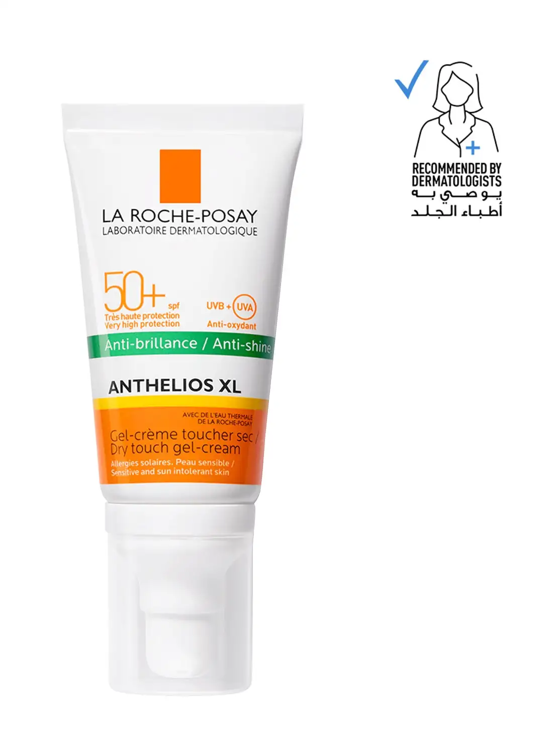 لاروش بوزيه أنثيليوس Xl SPF50 + كريم جل تاتش دراي واقي شمسي مضاد للمعان 50 مل