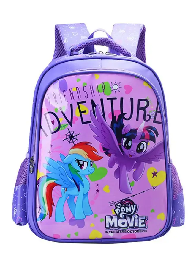 Generic Casual School Backpack Purple/Pink/Blue