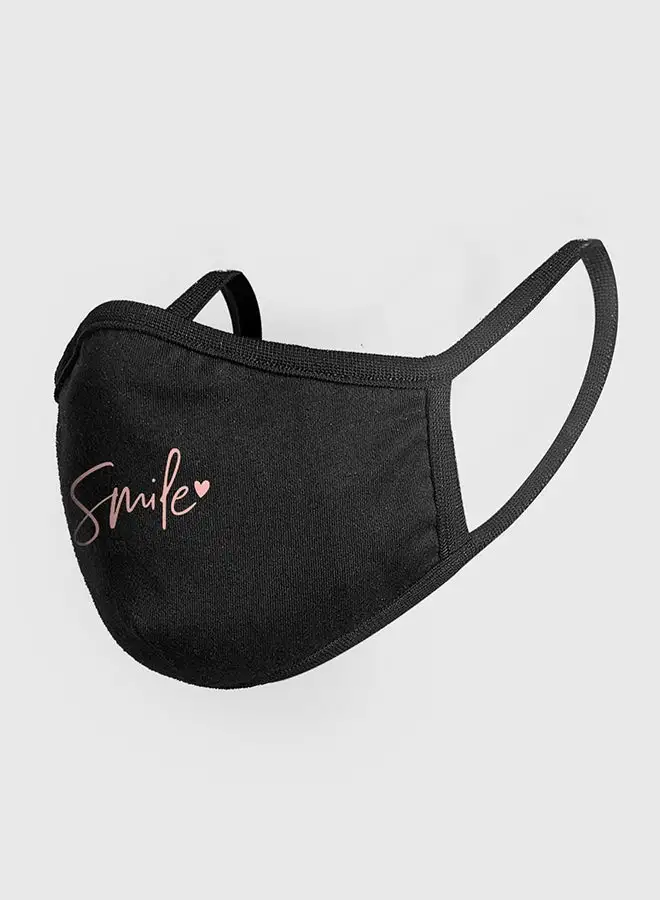 Mister Tee Smile Graphic Mask Black