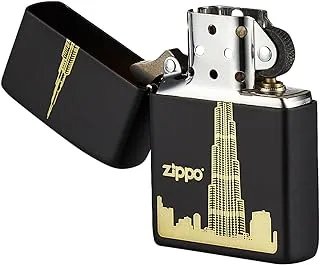 Zippo ZP218 Burj Khalifa Windproof Lighter, Black