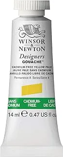 Winsor & Newton Designers Gouache Paint, 14ml Tube, Cadmium-Free Yellow Pale