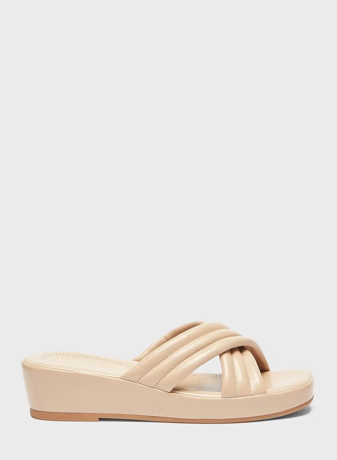 Le Confort Cross Strap Wedge Sandal