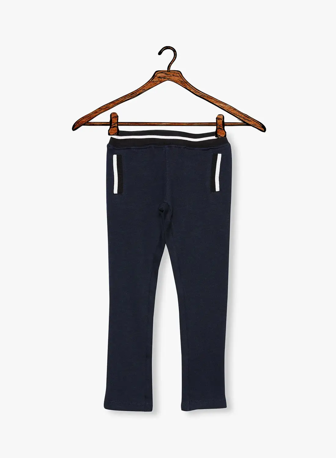 NAME IT Contrast Trim Sweatpants Navy