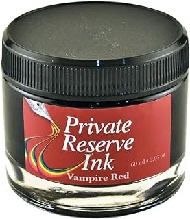 Private Reserve Ink - 60 ml Ink Bottle for Fountain Pen (Vampire Red) (PR17014)