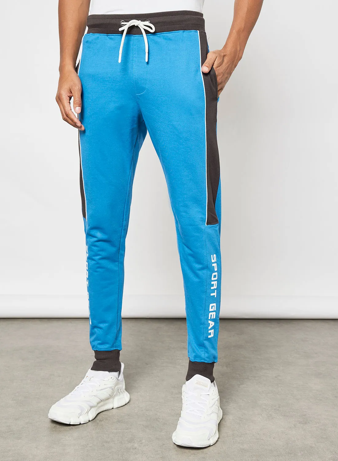 ABOF Regular Fit Joggers Royal Blue/Black