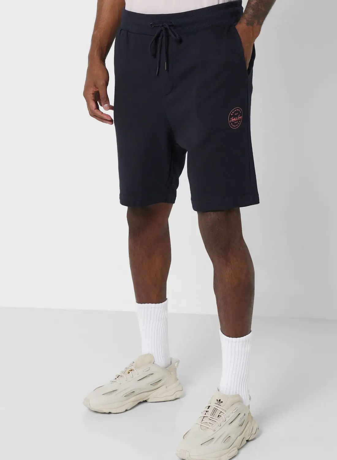 JACK & JONES Logo Drawstring Sweat Shorts