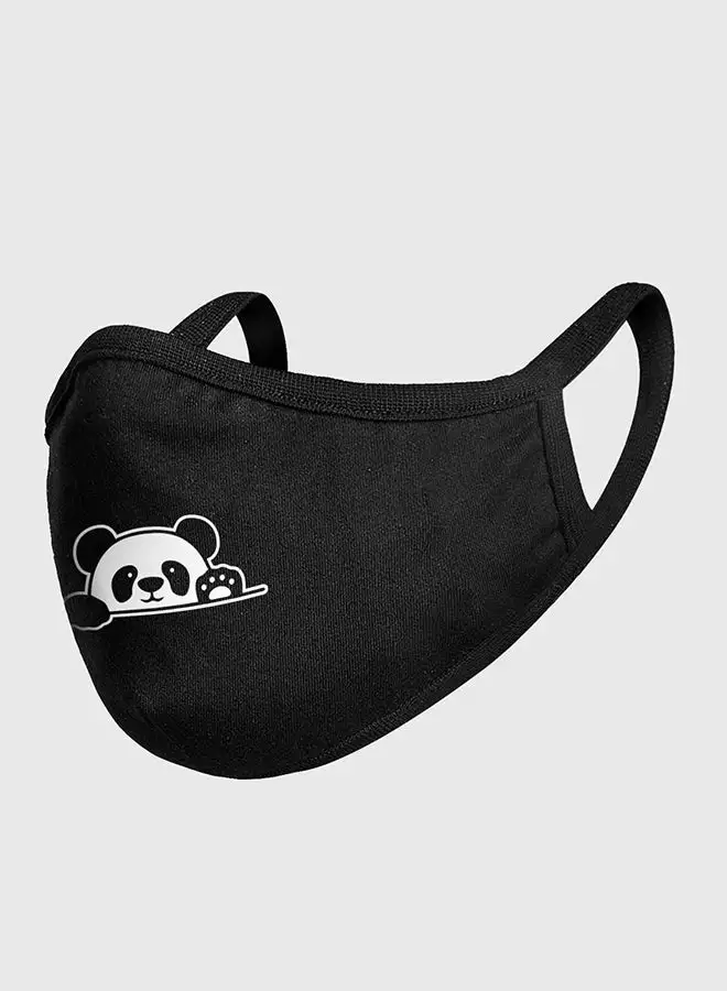 Mister Tee Panda Graphic Mask Black