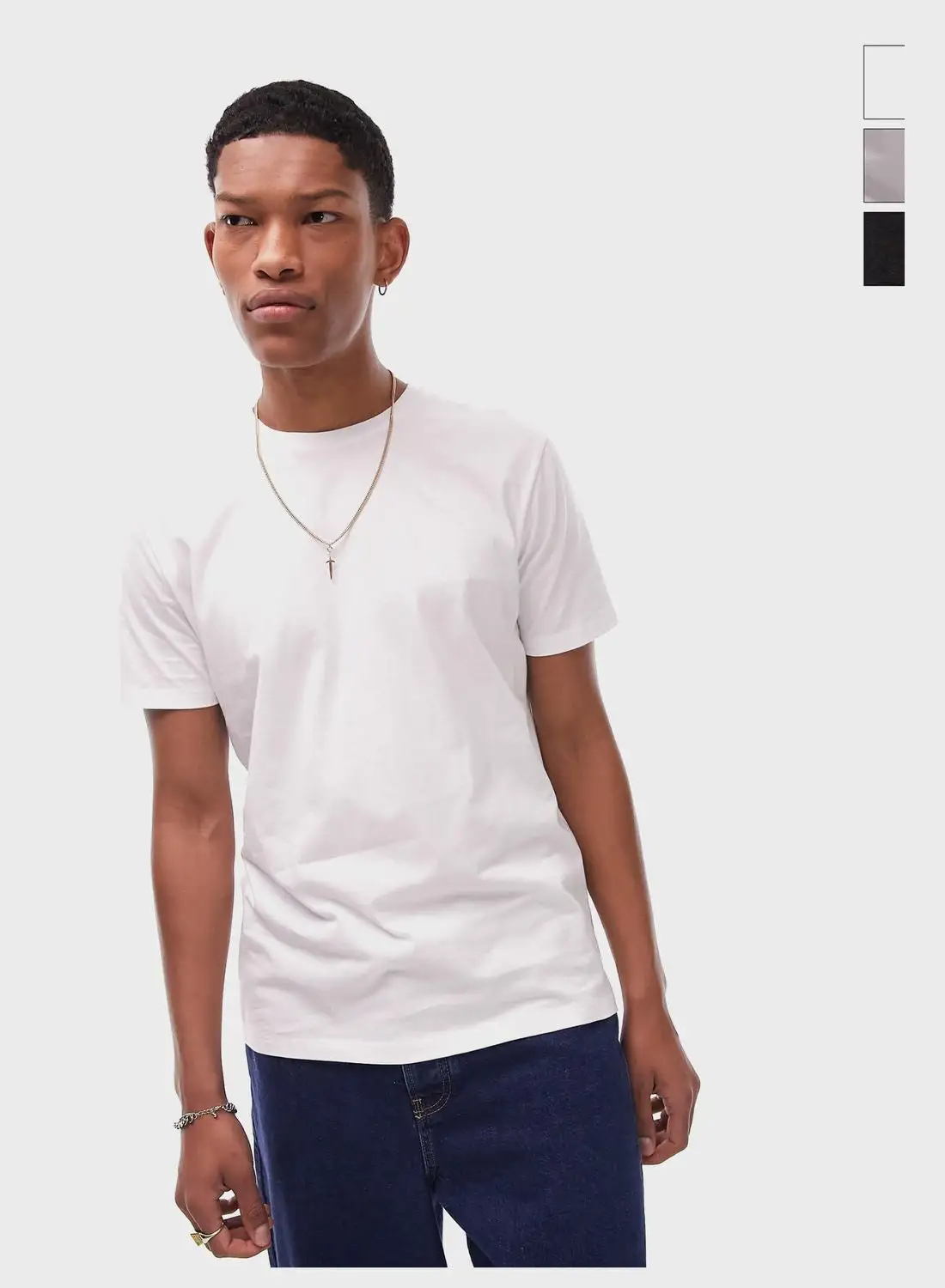 TOPMAN 3 Pack Oversized Crew Neck T-Shirt