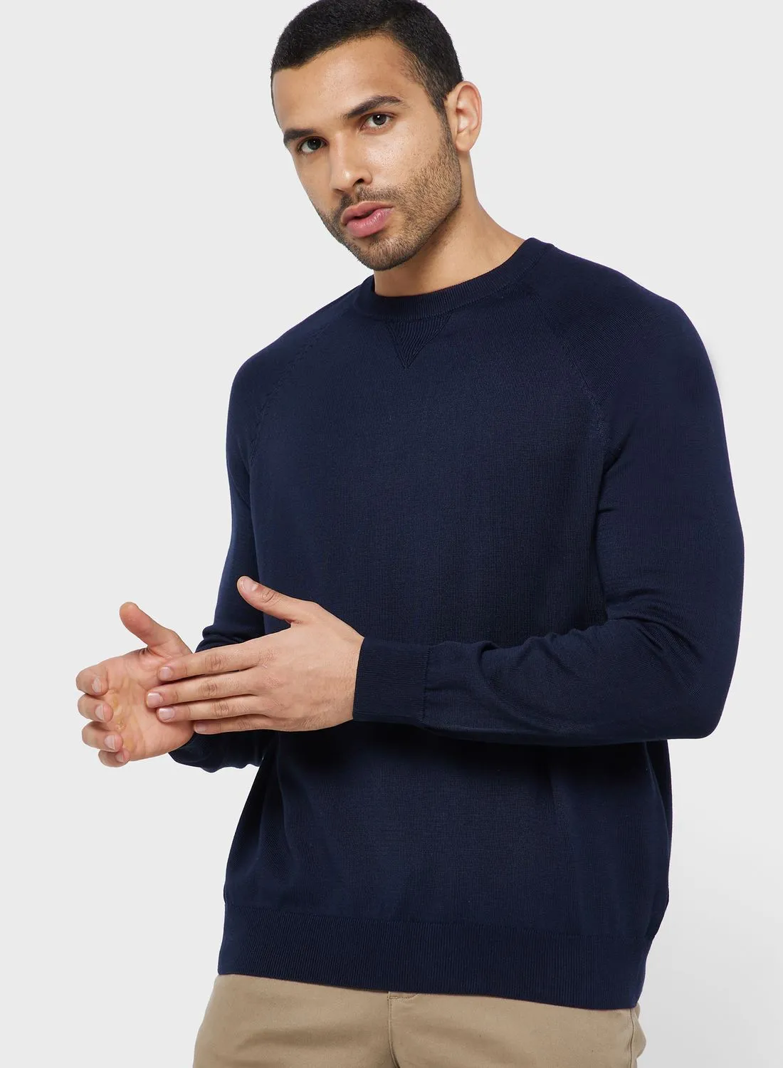 Mango Man Essential Crew Neck Sweater