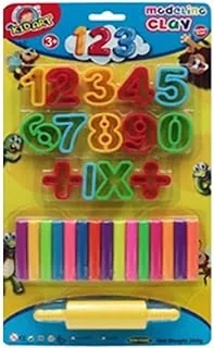 Biella Biellaâ„¢ Kids Multicolor Modeling Clay With 14 Numbers - Dough Tool Kit Party Pack For Molds, Rollers Play Accessories, Creative DIY Arts for Kids Gift Etc...