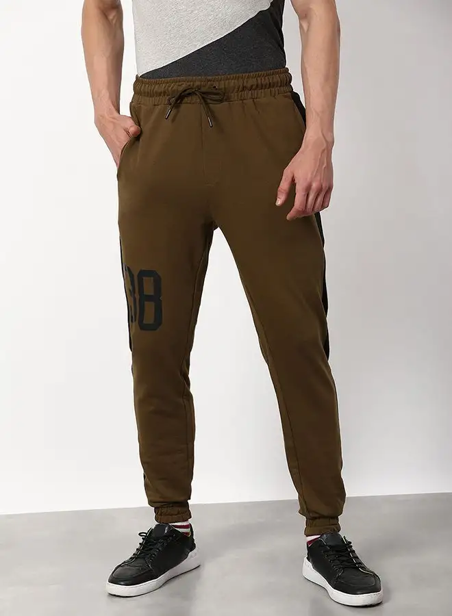 ABOF Regular Fit Joggers Dark Brown