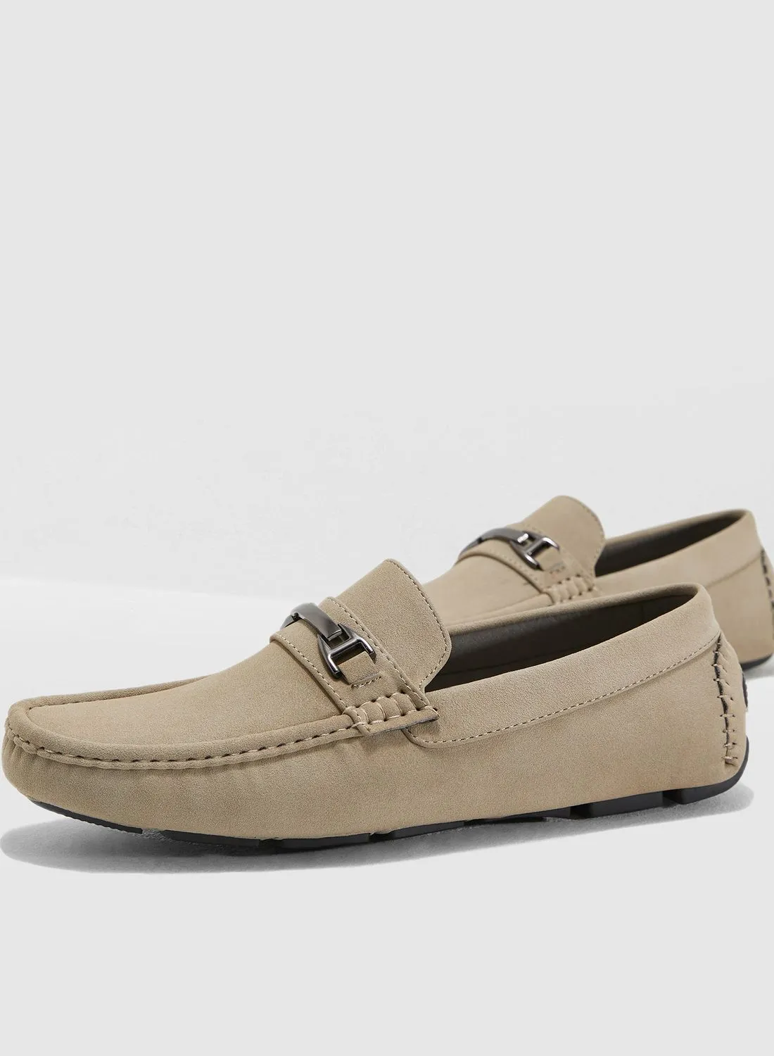 Robert Wood Faux Suede Moccasins