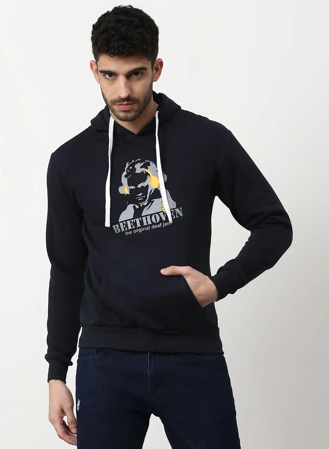 Campus Sutra Stylish Comfortable Hoodie Royal Blue