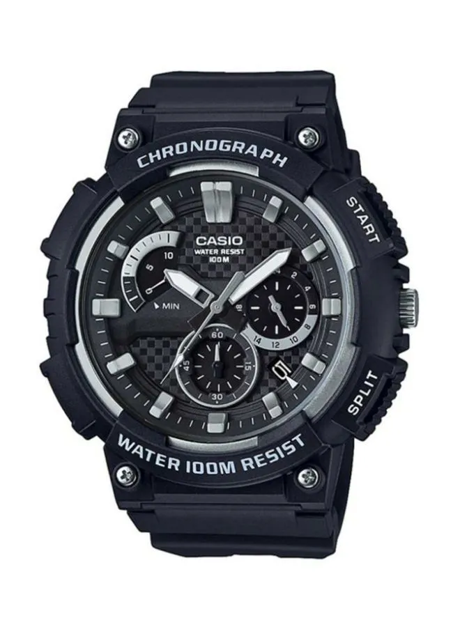 CASIO Men's Resin Analog Watch MCW-200H-1AVDF - 56 mm - Black