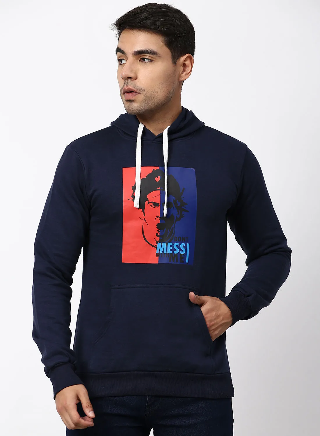 Campus Sutra Stylish Comfortable Hoodie Dark Berry Blue