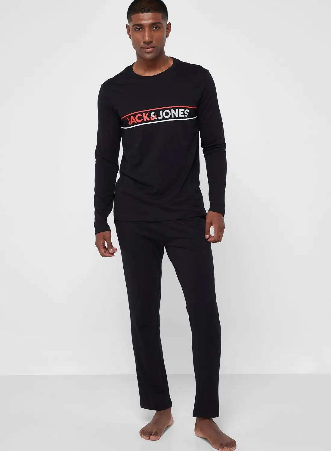 JACK & JONES Logo T-Shirt & Sweatpants Set