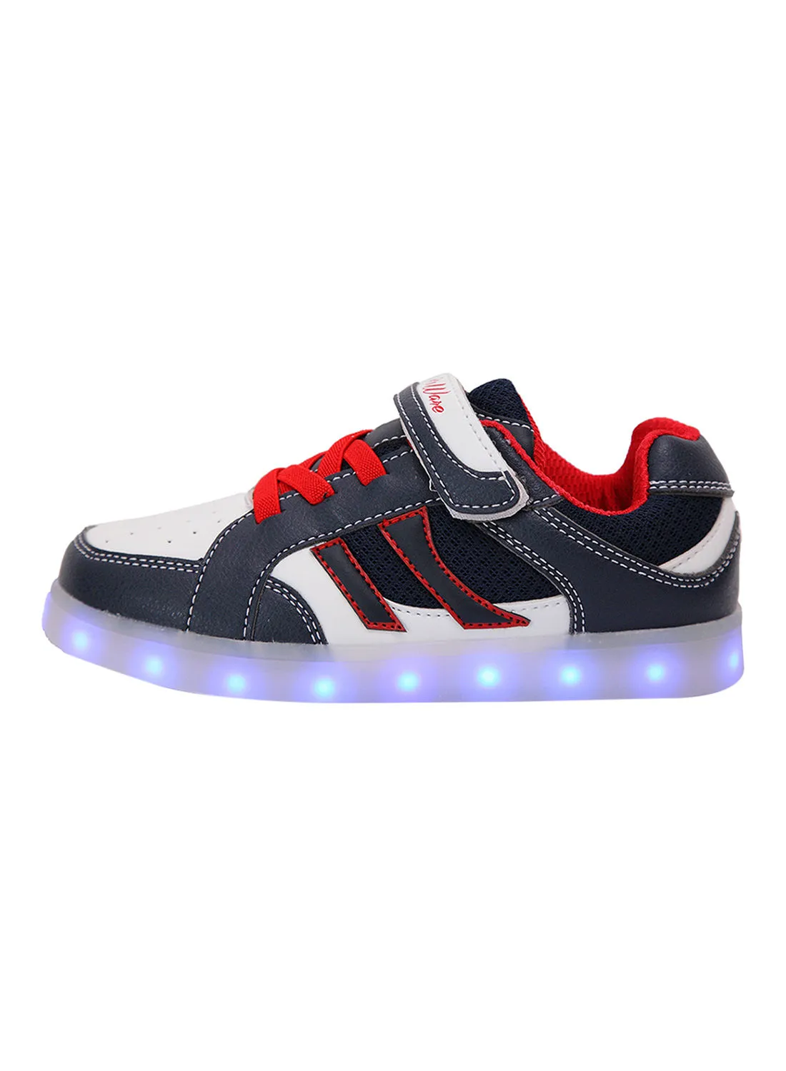 HUSK'SWARE LED Flashing Lights Low Top Sneakers Blue/White