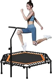 COOLBABY 45-Inch Trampoline Gym Hexagonal For Adult Safety Bungee Indoor Fitness