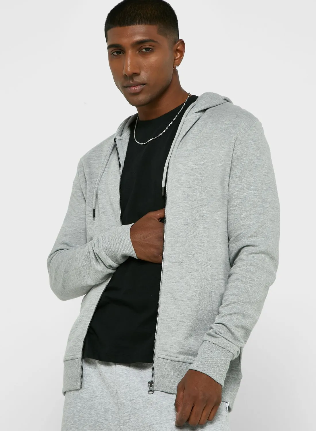 JACK & JONES Essential Zip Through Hoodie