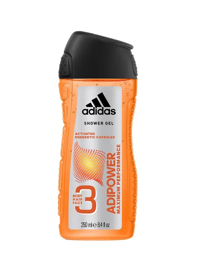 Adidas Adipower 3In1 Body, Hair And Face Shower Gel 250ml