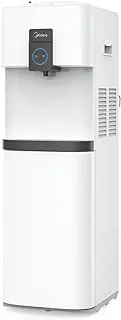 Midea Top Loading Water Dispenser with Bottom Refrigerator, Hot Cold And Ambient Temperature, Cooler Fridge with Large Storage Space, Child Safety lock, Best for Home Kitchen Office & Pantry, YL2037SB