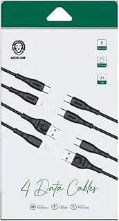 Green 4 Date Cable Pack (Lightning2.4A / Type-C 2.4A / USB-C to USB-C 60W / USB-C to L