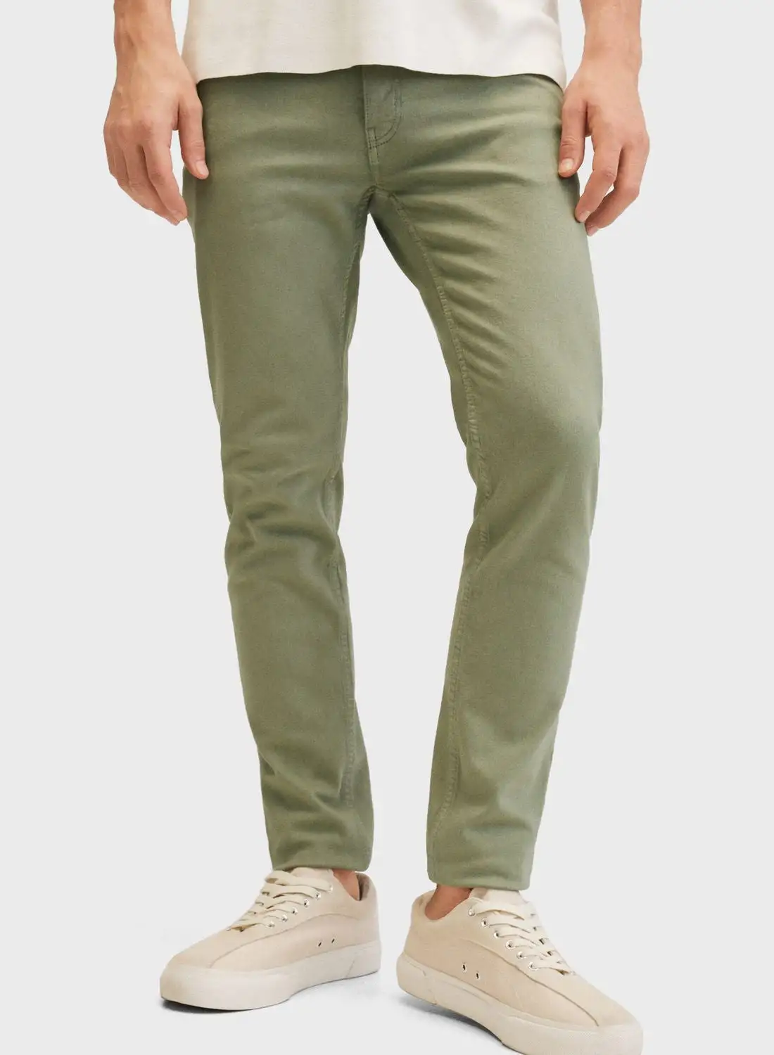 Mango Man Light Wash Skinny Fit Jeans