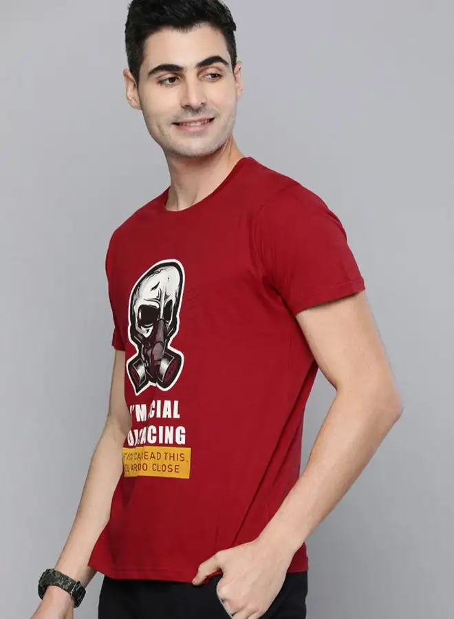 HERE&NOW Casual Comfortable T-Shirt Red