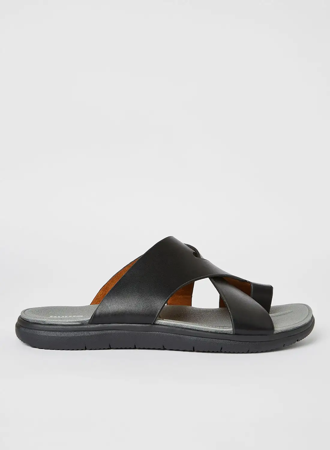 QUWA Casual Flat Arabic Sandals Black