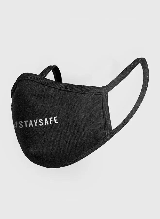 Mister Tee Stay Safe Graphic Mask Black