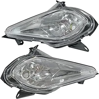 حزمة من 2 مصابيح أمامية LED يمين / يسار لـ Yamaha YFZ450 YFZ450R YFZ450X ولفيرين 350450 ورابتور 250350 رابتور 700 2006-2022