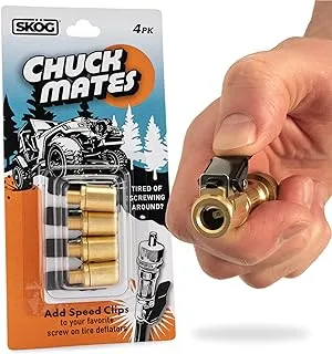 مشابك سرعة SKÖG Chuck Mates لمضخات الإطارات الأوتوماتيكية (4 عبوات)