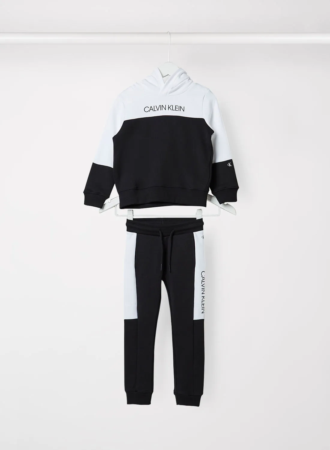 Calvin Klein Jeans Boys Organic Cotton Hoodie and Jogger Set Black