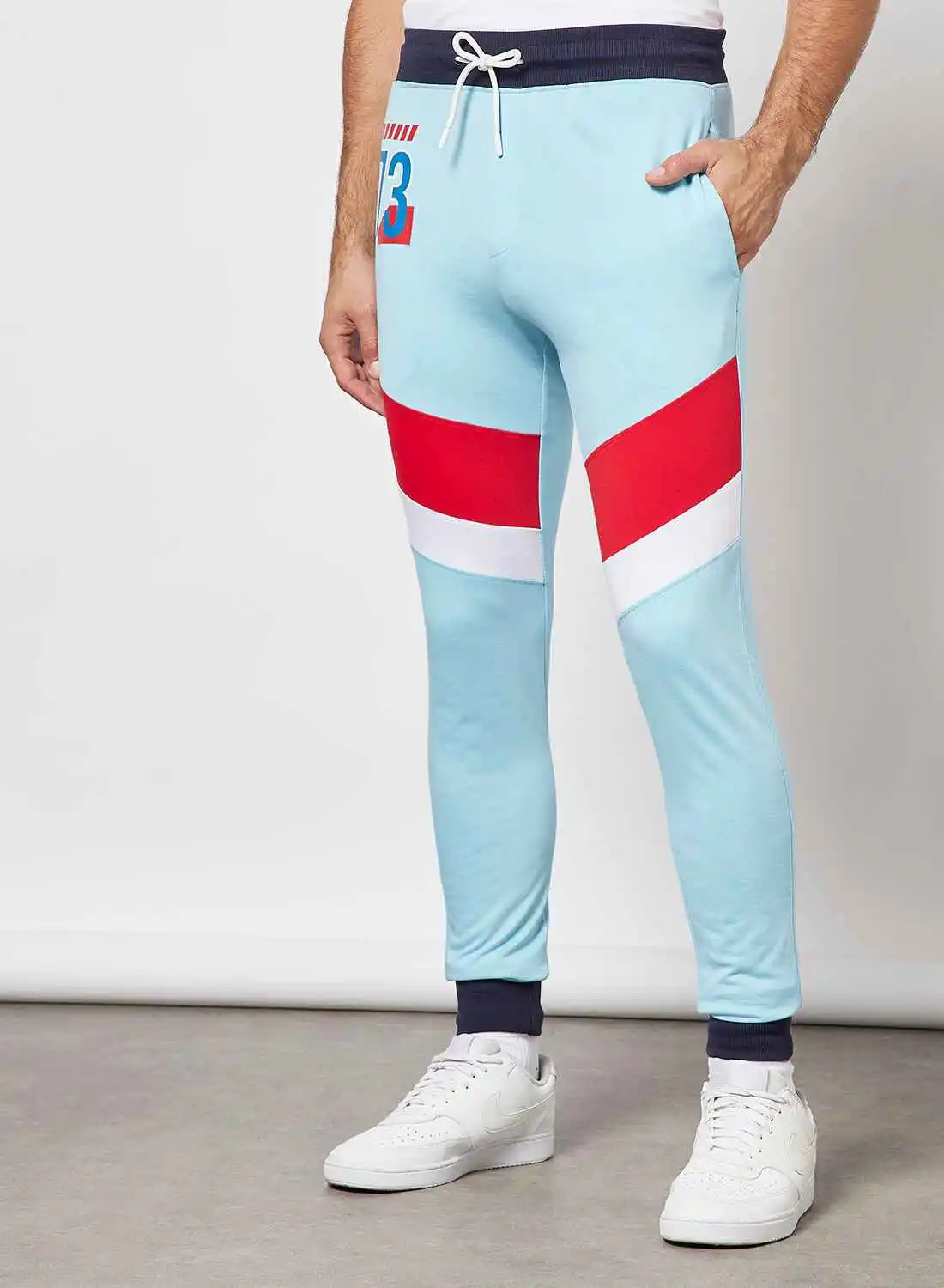 ABOF Regular Fit Joggers Light Sky Blue