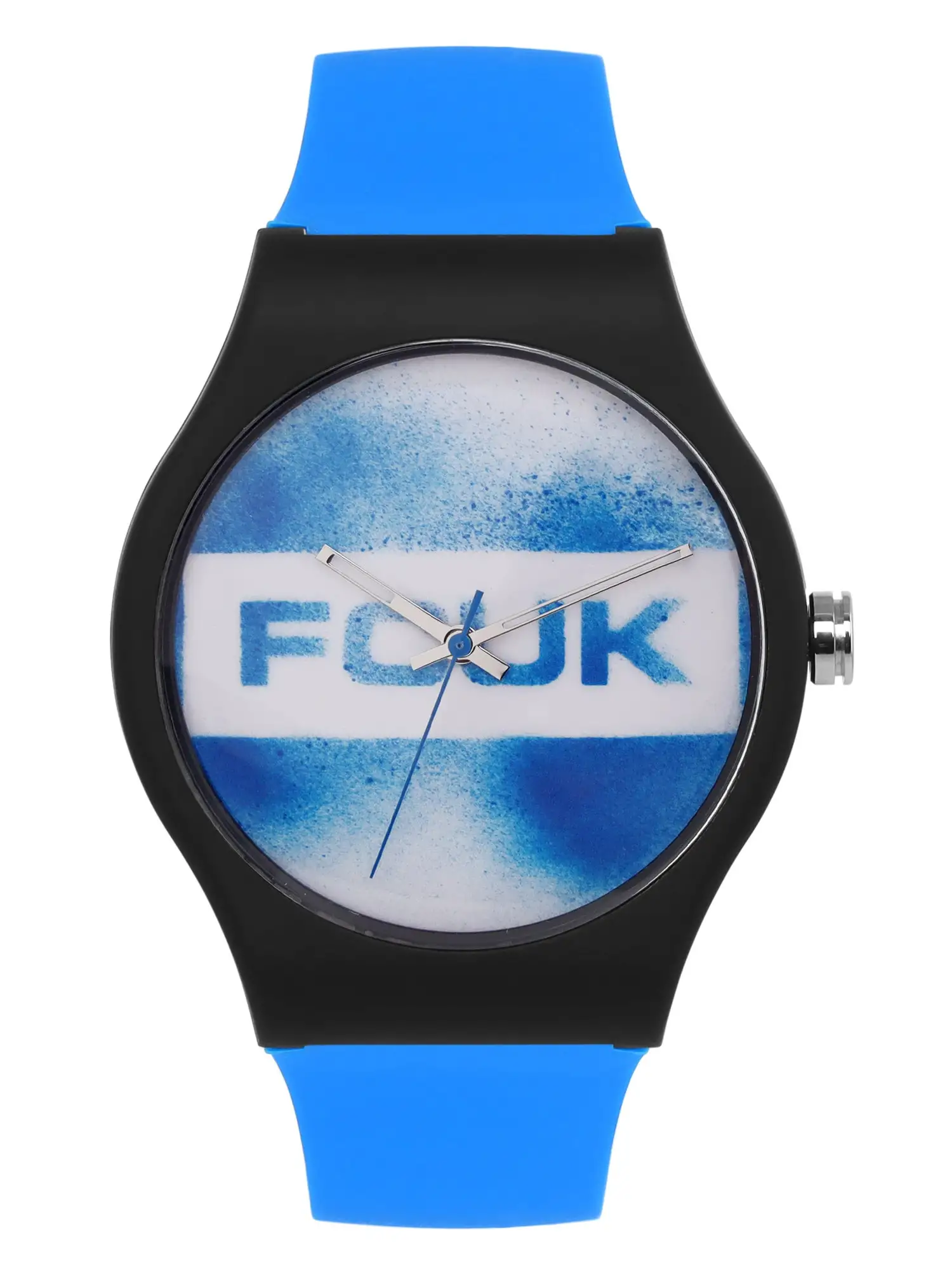 French Connection UK Men's Analog Watch With Blue Silicone Strap -40 mm - FC176U