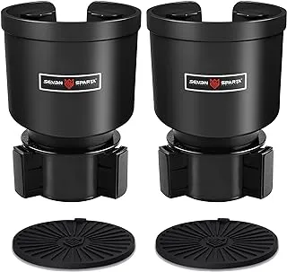 Upgraded Car Cup Holder Expander Adapter with Offset Adjustable Base, Compatible with Yeti 14/24/36/46oz Ramblers, Hydro Flasks 32/40oz, Other Large Bottles Mugs in 3.4