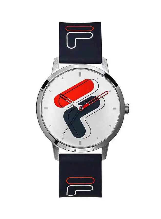 FILA Men's Analog Round Shape Silicone Wrist Watch 38-317-001 - 41 Mm