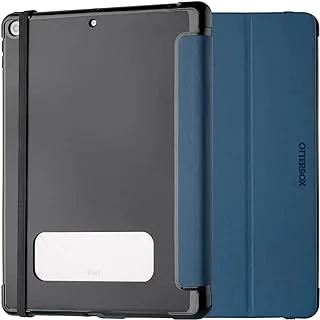 جراب OtterBox React Folio لجهاز iPad مقاس 10.2 بوصة (8th Gen 2020 / 9th Gen 2021) ، مقاوم للصدمات ، مقاوم للسقوط ، حافظة فوليو واقية فائقة النحافة ، تم اختباره وفقًا للمعايير العسكرية ، أزرق