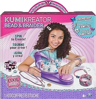 Cool MAKER, KumiKreator Bead & Braider Friendship Necklace and Bracelet Making Kit, Arts and Crafts Kids’ Toys for Girls Aged 8 and up