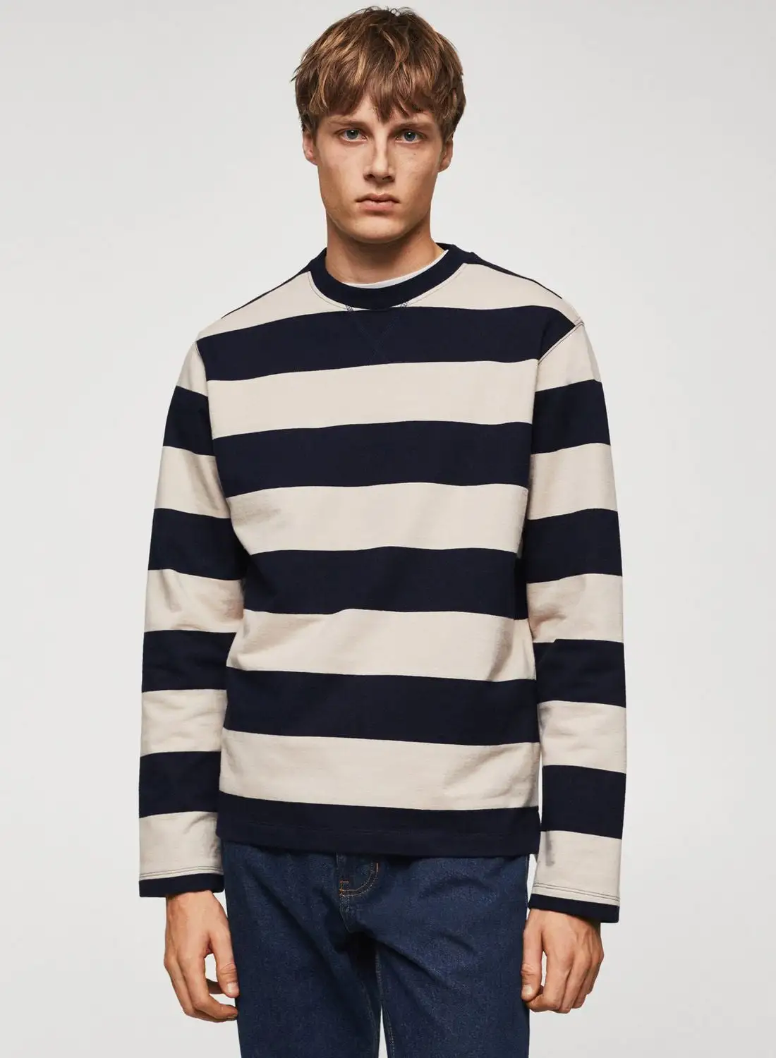 Mango Man Striped Sweatshirt