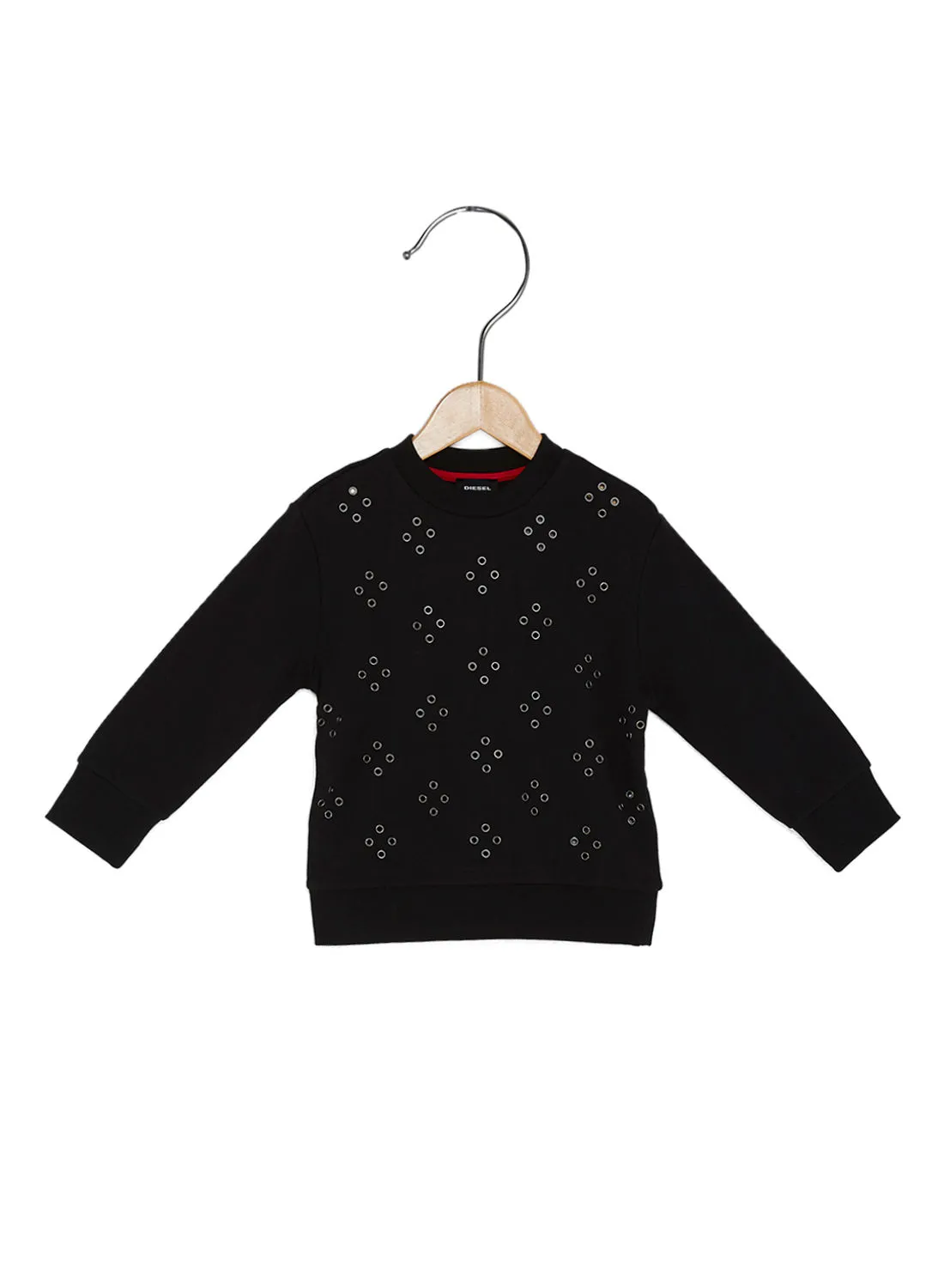 DIESEL KID Seyelets Over Sweater Black