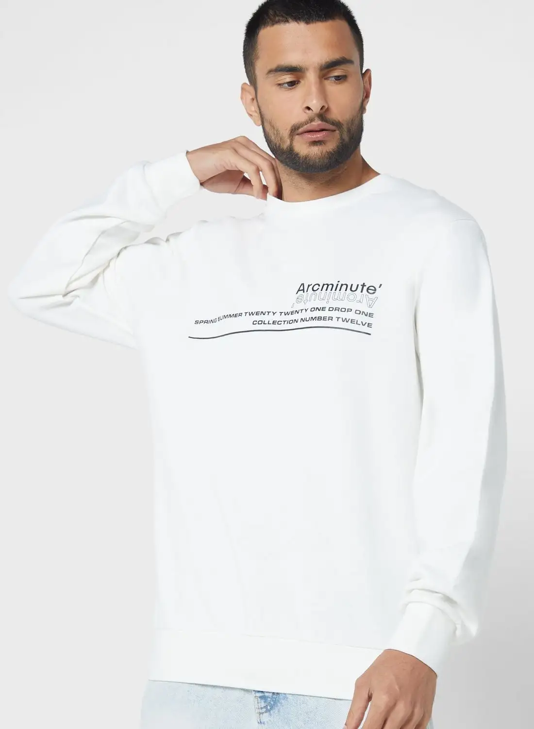 Arcminute Logo Sweatshirt White